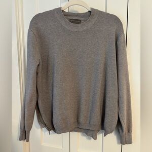 Modern Citizen Charcoal Ribbed Collar Top zip sides